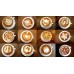 Шаблоны для надписей на кофейной пенке, 1 набор из 16 шаблонов