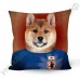 Турмалиновые подушки с принтами «Собаки - футболисты» 45 х 45 см