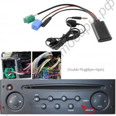 Автомобильный Bluetooth 5,0 Aux кабель для микрофона, свободные руки, адаптер для вызова для Renault 2005-2011